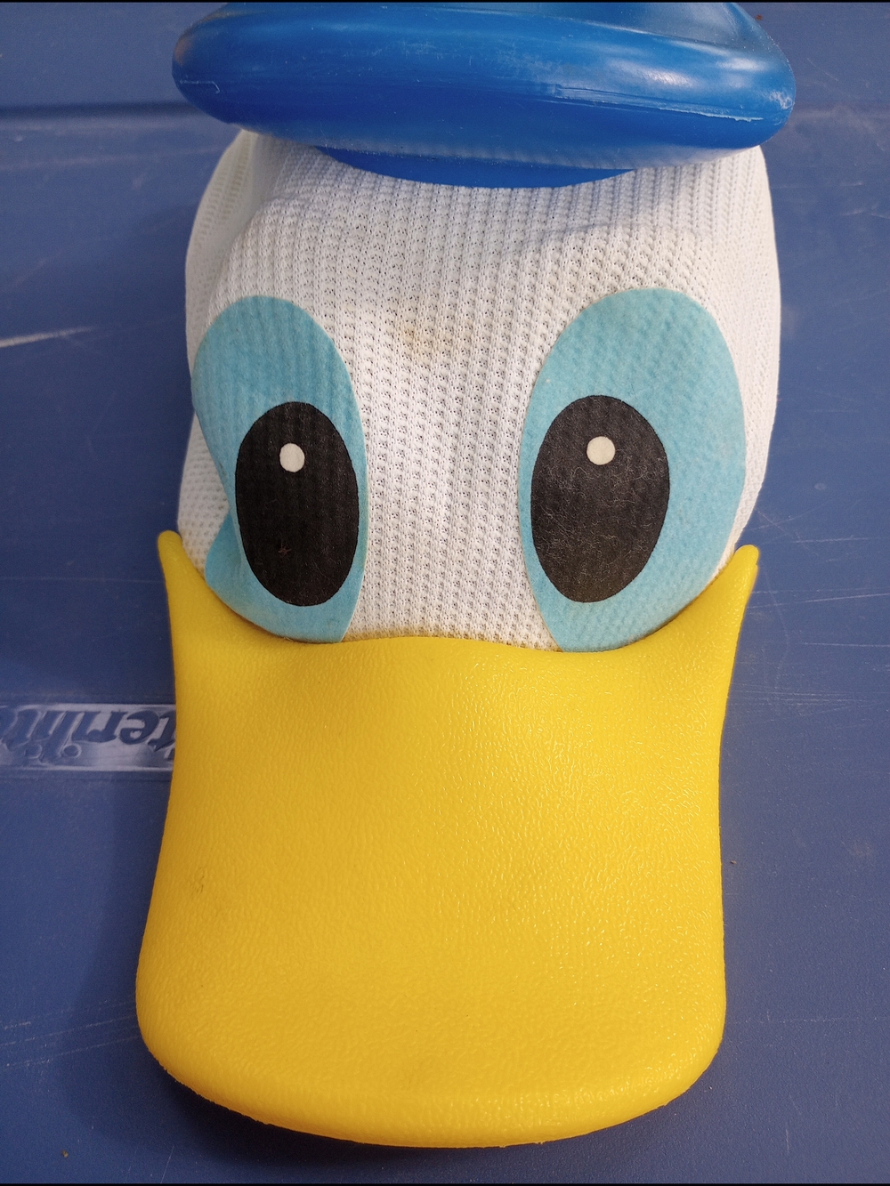 Disney Donald Duck Kids Hat - Blue, White, Yellow With A Squeeze Squeak Bill